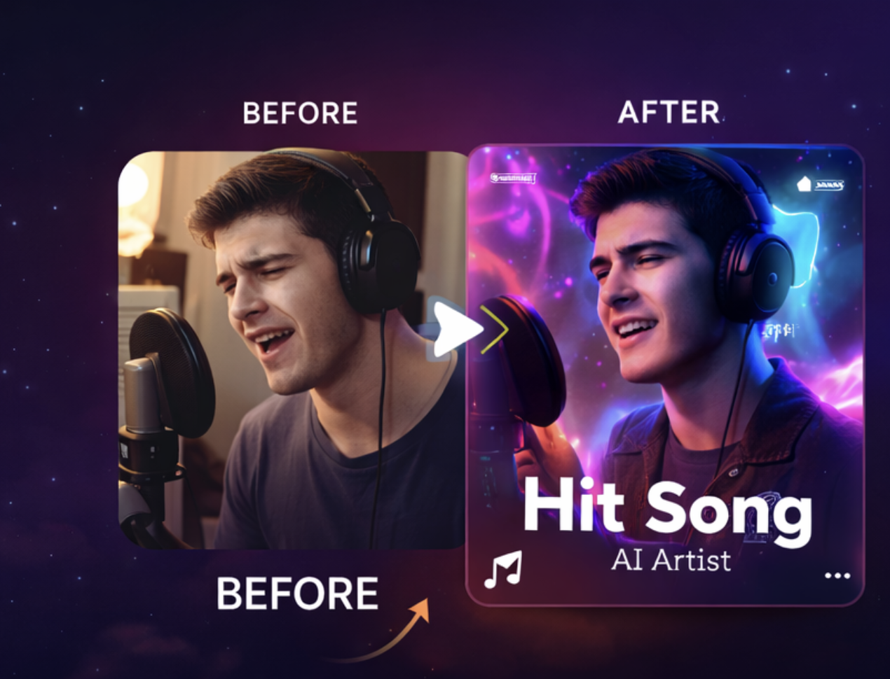 Before and after transformation